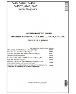 TM1529 - John Deere 544G, 544GH, 544G LL, 544G TC, 624G, 644G Loader Diagnostic&Test Service Manual