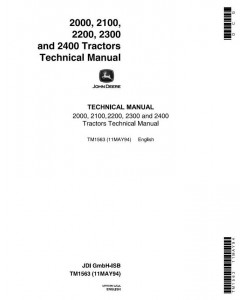 TM1563 - John Deere 2000, 2100, 2200, 2300, 2400 Tractors Technical Service Manual