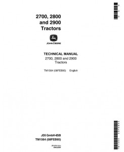 TM1564 - John Deere 2700, 2800, 2900 Tractors All Inclusive Technical Service Manual