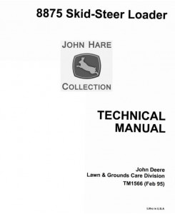 TM1566 - John Deere Skid Steer Loader Type 8875 Service Technical Manual