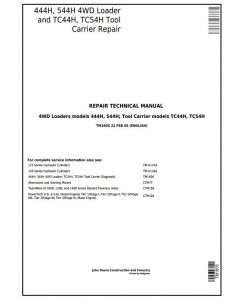 TM1605 - John Deere 444H, 544H 4WD Loaders; TC44H, TC54H Tool Carrier Loaders Service Repair Manual