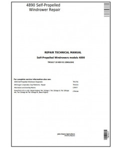 TM1617 - John Deere 4890 Self-Propelled Hay and Forage Windrower Service Repair Technical Manual