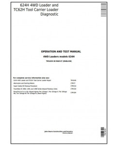 TM1639 - John Deere 624H 4WD Loader and TC62H Tool Carrier Loader Diagnostic and Test Service manual