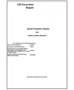 TM1660 - John Deere 120 Excavator Service Repair Technical Manual