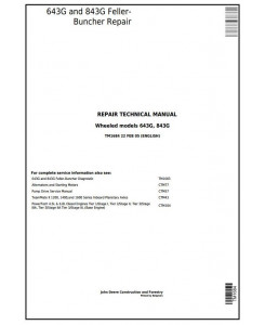 TM1684 - John Deere 643G, 843G Wheeled Feller Buncher (Harvester) Service Repair Technical Manual