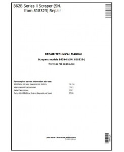TM1725 - John Deere 862B Series II Scraper (SN. 818323-) Service Repair Technical Manual