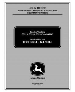 TM1756 - John Deere GT225, GT235, GT235E, GT245 L&G Lawn and Garden Tractors Technical Service Manual