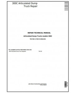 TM1788 - John Deere 300C Articulated Dump Truck Service Repair Technical Manual