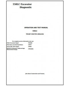 TM1807 - John Deere 550LC excavator Diagnostic Operation and Test Service Manual