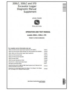 TM1827 - John Deere 200LC, 330LC, 370 Excavator Logger Diagnostic and Test Manual Supplement