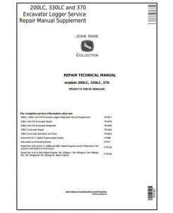 TM1847 - John Deere 200LC, 330LC and 370 Excavator Logger Service Repair Manual Supplement