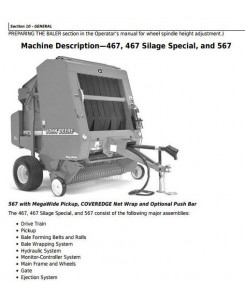 TM1874 - John Deere 447, 457, 467 Silage Special, 547, 557, 567 Round Balers (SN.-300000) Repair Manual