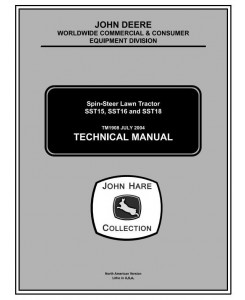 TM1908 - John Deere SST15, SST16, SST18 Spin-Steer Lawn Tractors Technical Service Manual