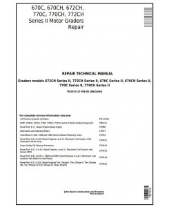 TM1915 - John Deere 670C, 670CH, 672CH, 770C, 770CH, 772CH Series II Motor Grader Service Repair Manual