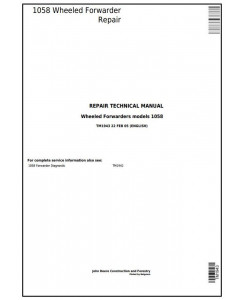TM1943 - John Deere 1010B, 1058 Wheeled Forwarder Service Repair Technical Manual