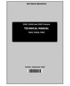 TM2041 - John Deere Tractors 5103, 5103S And 5203 Service All Inclusive Technical Manual