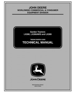 TM2046 - John Deere LX280, LX280AWS, LX289 (SN.100001-) Lawn Tractors Technical Service Manual