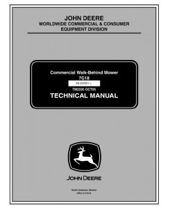 TM2220 - John Deere Commercial Walk-Behind Mower 7G18 (SN.020001-) Diagnostic, Repair Technical Service Manual