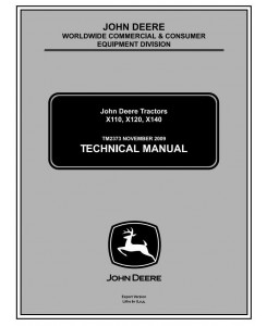 TM2373 - John Deere X110, X120, X140 Lawn Tractors (EXPORT) Diagnostic and Repair Technical Service Manual