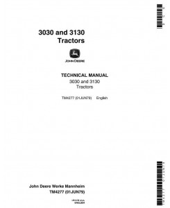 TM4277 - John Deere 3030, 3130 Tractors All Inclusive Technical Service Manual