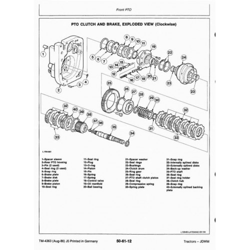 John Deere 1640 - 1840 - 2040 Parts Manual