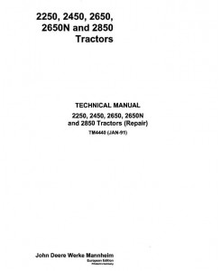 TM4440 - John Deere 2250, 2450, 2650, 2650N and 2850 Tractors Service Repair Technical manual