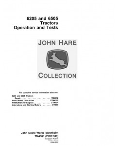 TM4608 - John Deere 6205, 6605 Tractors Diagnostic and Tests Service Manual