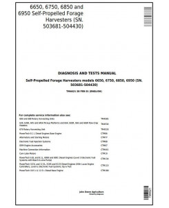 TM4621 - John Deere 6650, 6750, 6850, 6950 Forage Harvesters (SN.503681-504430) Diagnostic Service Manual