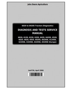 TM4726 - John Deere JD Tractors 6020,6120, 6220,6320, 6420,6520, 6620, 6820, 6920 Diagnostic Only Service Manual