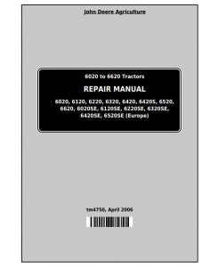 TM4750 - John Deere Tractors 6020, 6120, 6220, 6320, 6420, 6520, 6620 (S,SE) European models Repair Manual