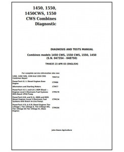 TM4835 - John Deere 1450, 1550, 1450CWS, 1550CWS Combine (SN.047354-048750) Diag&Test Service Manual