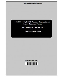 TM4898 - John Deere Tractors 5203S, 5310, 5310S (India) Diagnostic and Repair Technical Service Manual