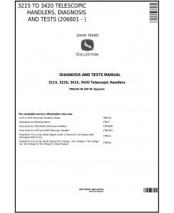 TM8108 - John Deere 3215, 3220, 3415, 3420 Telescopic Handlers Diagnosis and Tests Service Manual