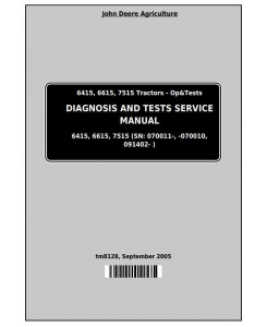 TM8128 - John Deere Tractors Models 6415, 6615, 7515 (South America) Diagnostic and Tests Service Manual