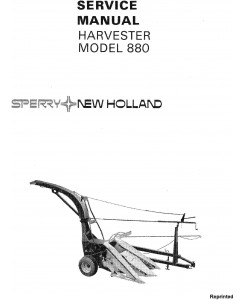 New Holland 880 Forage Harvester Service Manual