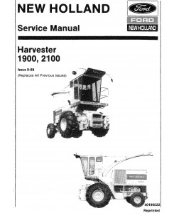New Holland 1900, 2100 Harvester Service Service Manual