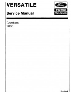 New Holland Versatile 2000 Combine (1985) Service Manual