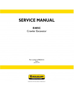New Holland E485C Crawler Excavator Service Manual