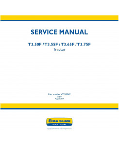 New Holland T3.50F, T3.55F, T3.66F, T3.75F Tractor Service Manual