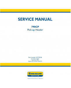 New Holland 790CP Pick-up Header Service Manual
