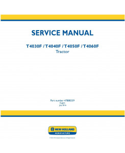 New Holland T4030F, T4040F, T4050F, T4060F Tractor Service Manual