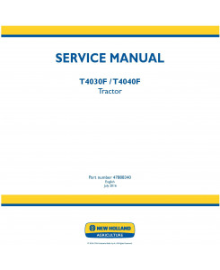 New Holland T4030F, T4040F Tractor Service Manual (Latin America)