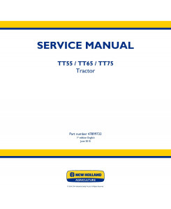 New Holland TT55, TT65, TT75 2WD or 4WD Tractor Service Manual