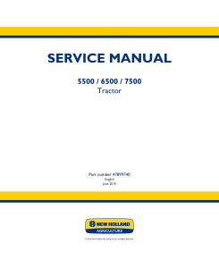 New Holland 5500, 6500, 7500 Tier 3 Tractor Service Manual