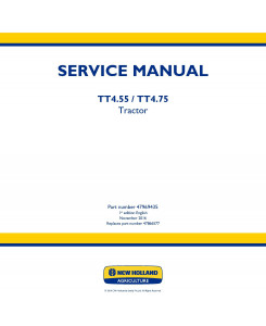 New Holland TT4.55, TT4.75 Tier 1 Tractor Service Manual
