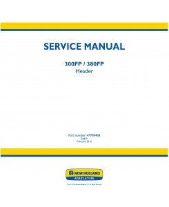 New Holland 300FP, 380FP Header (from PIN 3501) Service Manual