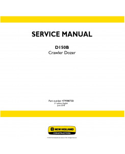New Holland D150B XLT Crawler Dozer Service Manual (Brasil)