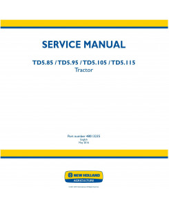New Holland TD5.85, TD5.95, TD5.105, TD5.115 Tractor Service Manual