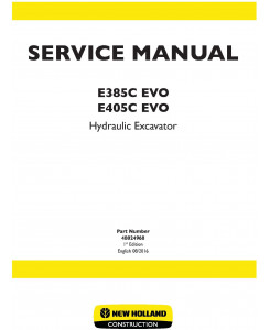 New Holland E385C EVO, E405C EVO Hydraulic excavator Service Manual