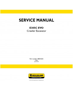 New Holland E305C EVO Crawler excavator Service Manual